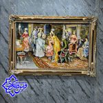 خرید تابلوفرش دستبافت بدرقه کاترین بافت سردرود از سایت تابلو فرش دستباف شکوری – کد 46