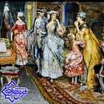 خرید تابلوفرش دستبافت بدرقه کاترین بافت سردرود از سایت تابلو فرش دستباف شکوری – کد 46