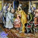 خرید تابلوفرش دستبافت بدرقه کاترین بافت سردرود از سایت تابلو فرش دستباف شکوری – کد 46