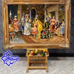 خرید تابلوفرش دستبافت بدرقه کاترین بافت سردرود از سایت تابلو فرش دستباف شکوری – کد 46