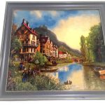 تابلو فرش دستباف طرح منظره رودخانه چالز